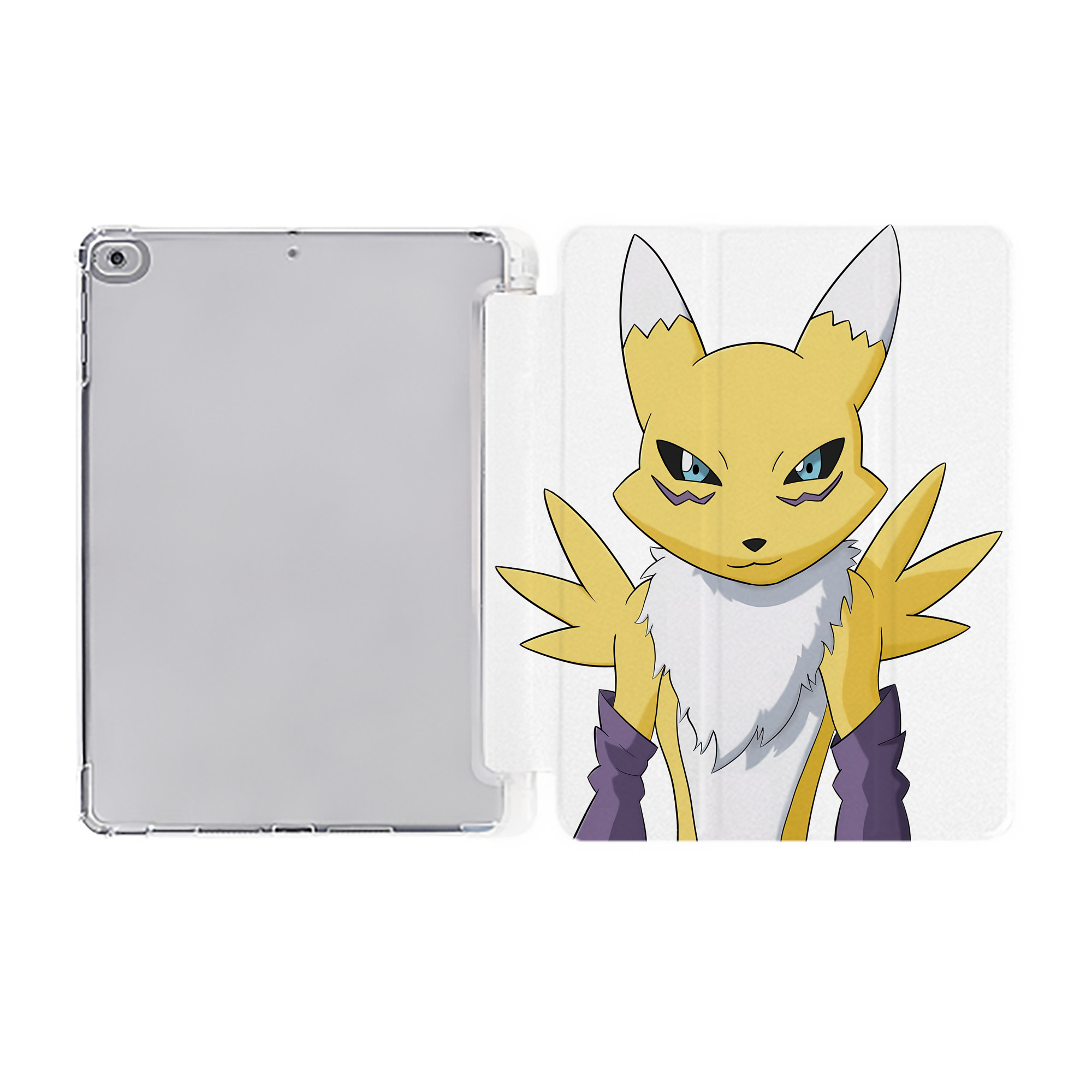 （画像用） Digimon デジタルモンスター/デジモン IPad ケース ペン収納付き 三つ折りスタンド PUレザー×シリコン 対応機種9.5/10.5/10.9インチ